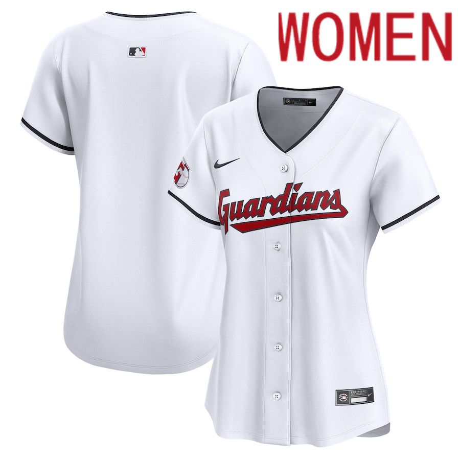 Women Cleveland Guardians Nike White Home Limited MLB Jersey->youth mlb jersey->Youth Jersey